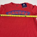 Champion Kansas University Jayhawks Red‎ Short Sleeve Retro T Tee Shirt  M Medium Photo 4