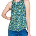 secret treasures Turquoise Hippie Floral Cropped Oversized Tank Top Photo 0