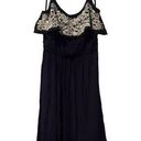 Luxology NWT  Navy Off The Shoulder Maxi Dress Size 4 Photo 0