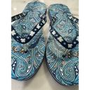 Vera Bradley  Flip Flops Size 5-6 Blue Island Medallion Photo 2