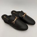 Big Buddha  Black Horsebit Slide On Mules Size 11 Photo 1