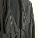 All Saints Dahlia Zipper Draped Waterfall Sweatshirt Cardigan Small Black Photo 13