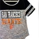 5th & Ocean Women’s San Francisco Giants  New Era Black Gray Space Dye T-Shirt XL Photo 2