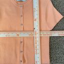 ZARA  Ribbed Cropped Short Sleeve‎ Cardigan & tank sweater set medium orange Photo 1