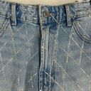 ZARA  Rhinestone High Rise Curved Light Blue Denim Shorts Size 6 or 28 Photo 9