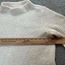 J.Jill  Chenille Sweater Womens Small Off White Mock Neck Cable Knit Tunic Photo 7