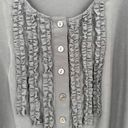 J.Jill  ruffle front gray midi dress size 1X career Lagenlook mature a-line Photo 5