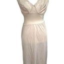 Vassarette  Vintage Size 34 Slip Dress Lingerie Silky Nude Beige Lace Underwire Photo 0