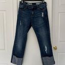 Pilcro  by Anthropologie High Cuff Medium Dark Wash Hyphen Jean Photo 0