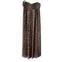 Sans Souci  Women's Strapless Maxi Dress Animal Leopard Print Sheer Brown Medium Photo 6