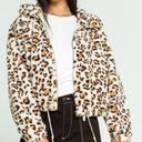 Victoria's Secret Victoria’s Secret ‘Know One Cares’ Faux Fur Leopard Print Zip Up Crop Jacket Photo 1