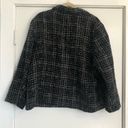 Coldwater Creek Y2K  black tweed blazer wool plaid checkered textured women large Photo 8