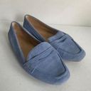 Talbots Women's  Blue Suede Leather Penny Loafers Size 7.5W EUC Photo 0