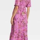 Target  Ingrid And Isabel Flower Orchid/ Purple/Magenta Maternity Dress Size XL Photo 3