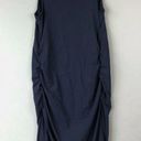 Isabel Maternity 𝅺NWT  Womens Dress XS Mama Tank Sleeveless Navy Blue Ruched Photo 4