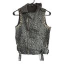 Max Rave  black/gray cheetah print vest size medium Photo 3