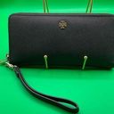 Tory Burch A Rare HTF  Emerson Black Wristlet Zip Continental Wallet Photo 0