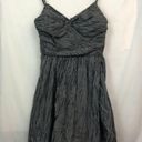 Tracy Reese  ANTHROPOLOGIE Striped Bubble Hem Dress Black White Sleeveless Party Photo 4