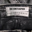 One Teaspoon  Womens Jeans High Waist Freebird II Tapered Gray Distressed Fray 26 Photo 9