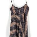 Blue Life  Women's Snake Print Sweetheart Corset V-Neck Mini Dress Brown Medium Photo 2