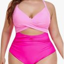 Eomenie Women's One Piece Swimsuits Tummy Control Cutout High Waisted Bathing Suit Wrap Tie Back 1 Piece Swimsuit Photo 0