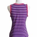 LuLaRoe  Tank Top Pink Purple & White Multi Stripe Print Women’s US Size Medium Photo 3