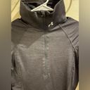 Under Armour  Size Medium Black Quarter Zip Mock Neck Long Sleeve Athletic Photo 6