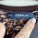 ZARA  Knit Cardigan Womens Size Small Duster Long Aztec Heavy Pockets Boho NEW Photo 2