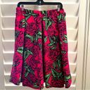 LuLaRoe 👗 Red/Green/Black Rose Floral Print Pleated Skirt Sz Medium ECU! Photo 1