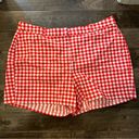 Lane Bryant Woman Red & White Gingham Checkered Shorts Plus Size 28 Photo 0