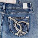 Maurice's Women’s  Capri jeans SZ 9 10 embellished stitch 32x25 light wash Photo 8