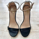 mix no. 6  Lina‎ Patterned Ankle Strap Dress Sandals | Black/Ivory 7.5 Photo 2