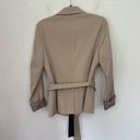 New York & Co. NWT Blazer Jacket Tan Beige Lined Printed Cuff 7th Avenue ~ Size 8 Photo 1