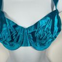 Second Skin Vintage Adonna 34D Bra  Satin Blue Adjustable Wide Straps Nylon Blend Photo 1