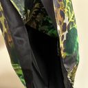 Cache  Vintage 100% silk floral palm tropical halter dress gown 90s Y2K Photo 2