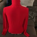 BCBGMAXAZRIA  Red Turtleneck Sweater Size Medium Photo 3