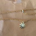 Gold Ankle Bracelet Foot Jewelry Flower Charm Photo 0