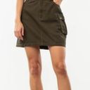 Lazy Oaf  Army Green Cargo Y2K Women 24 Denim Mini Utility Classic Skirt Photo 1