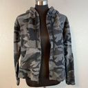 Polo  Ralph Lauren Womens Full Zip Hoodie Jacket S Small Black Gray Camo Pockets Photo 8