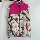 Legendary White Tails  Puffer Vest Winter Snow Camo Pink Womens Size XS White Pink Photo 0
