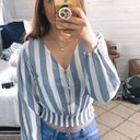 Arizona Jeans Company Long Sleeve Flowy Striped Blouse. Photo 1