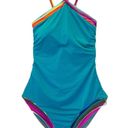 Trina Turk NWT  Louvre Striped High-Neck Reversible One-Piece Swimsuit Size 10 Photo 7