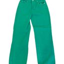 Edikted Green High Rise Waist Wide Leg Jeans Denim M 28 Photo 3