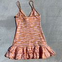 Jasmine & Ginger Y2K  Orange Zebra Stripes Lingerie Slip Photo 3