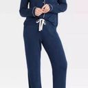 Stars Above Women's Soft Long Sleeve Top and Pants Pajama Set Navy Blue Medium Photo 0