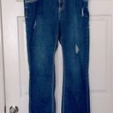 Lane Bryant  distressed patchwork slim boot jeans 16 Photo 0