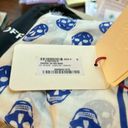 Alexander McQueen skull print wraparound-style scarf blue and white Photo 4