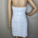 City Triangles Bodycon Strapless Ruffled Dress Gold White size XL Photo 5