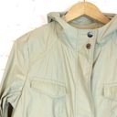 Cole Haan  Packable Rain Jacket Womens M Stone Hooded Cargo Pockets Cinch Waist Photo 1