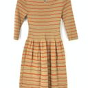 Anthropologie  Knitted & Knotted XS Sweater Striped Dress Orange/Tan Long Sleeve Photo 2